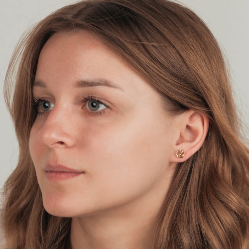 Пусеты Fiore Luna Crystal Champagne, SWE0127/2 CH S фото 2